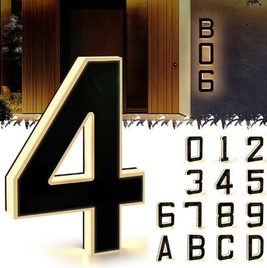Lighted House Numbers for Outside